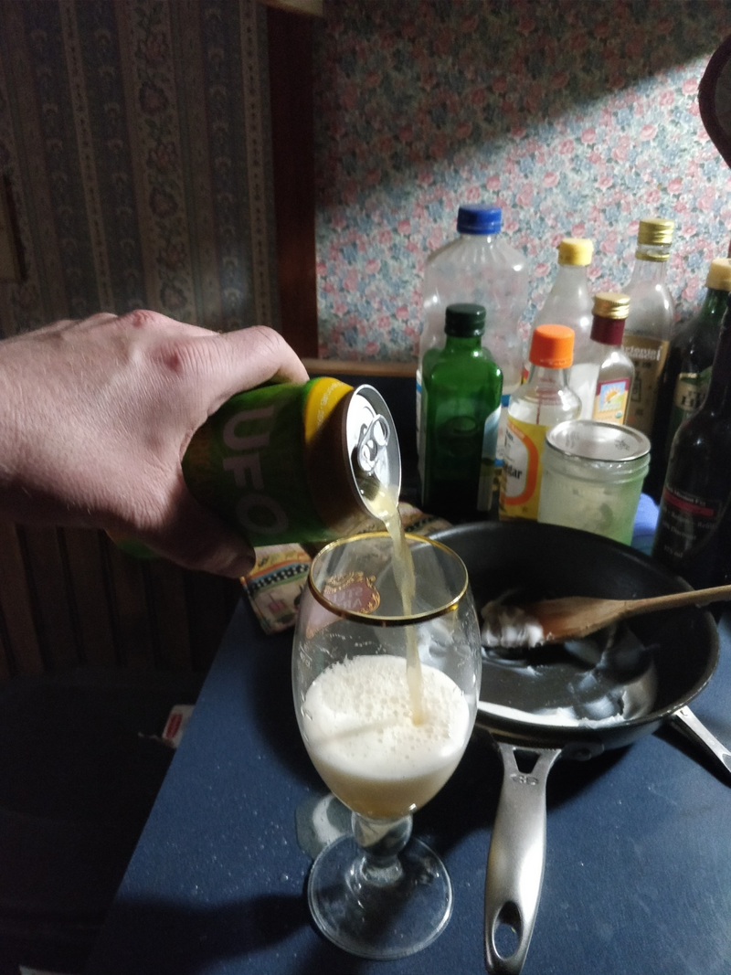 pour a beer.